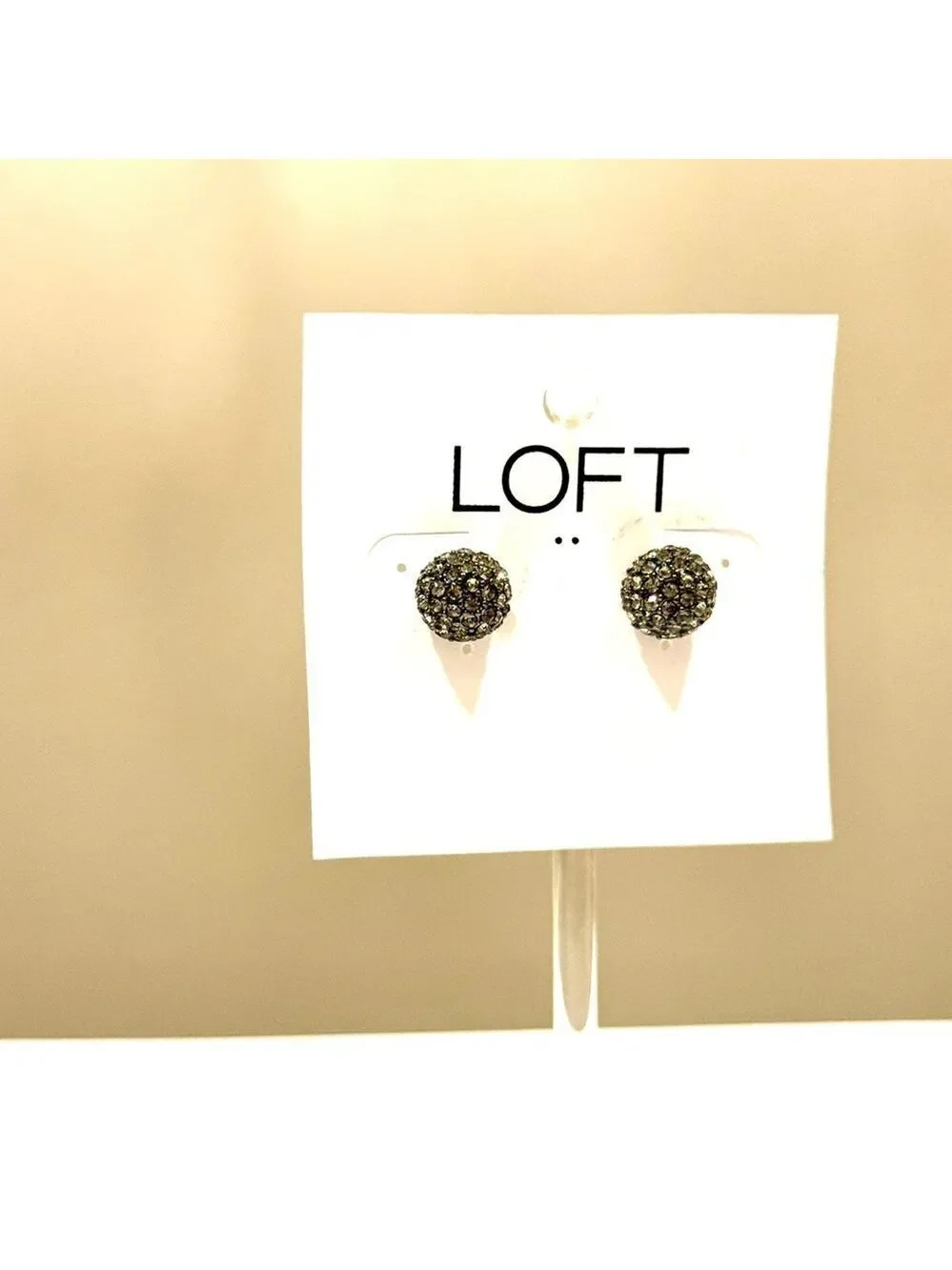 LOFT Sparkling Pave Stud Earrings NWT